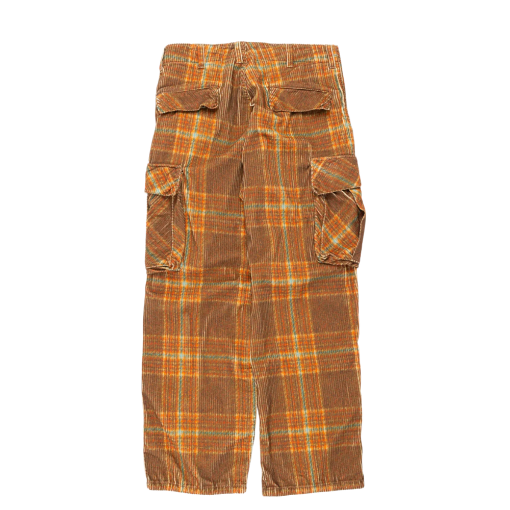 ERL 'Grey/Brown' Corduroy Printed Cargo Pants