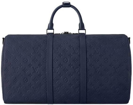 Louis Vuitton 'Navy Monogram' Keepall Bandoulière 50