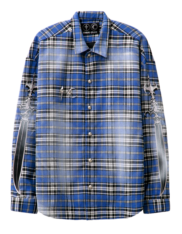 Thug Club 'Arab Sword' Blue Flannel