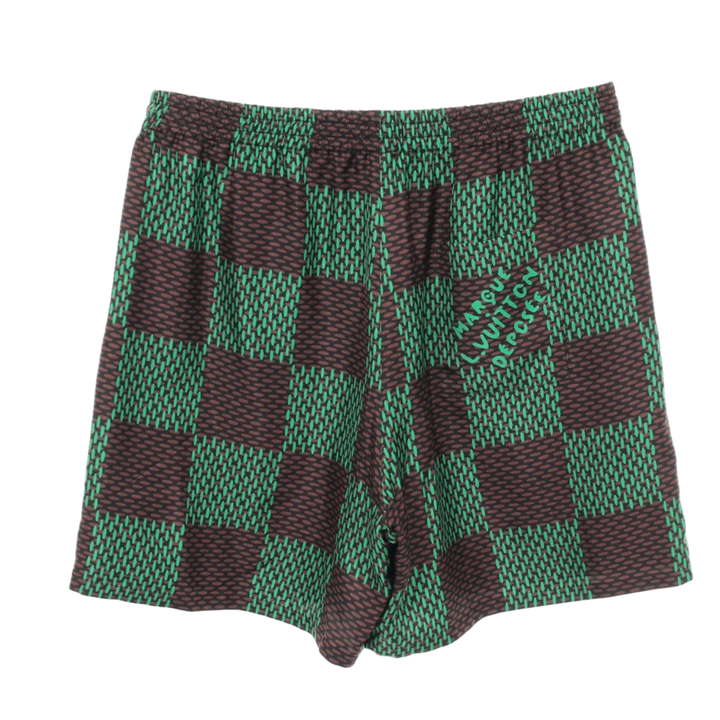 Louis Vuitton Damier Silk Shorts Jolly Green