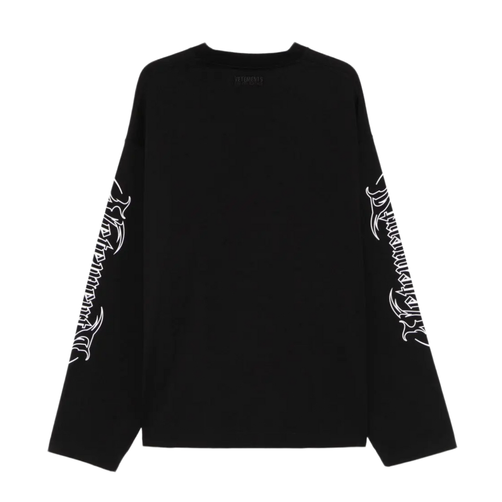Vetements 'Arm Logo Script' Black Longsleeve