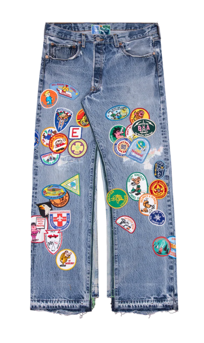 *Better With Age 'Gentlemen's Denim' Embroidered Jeans