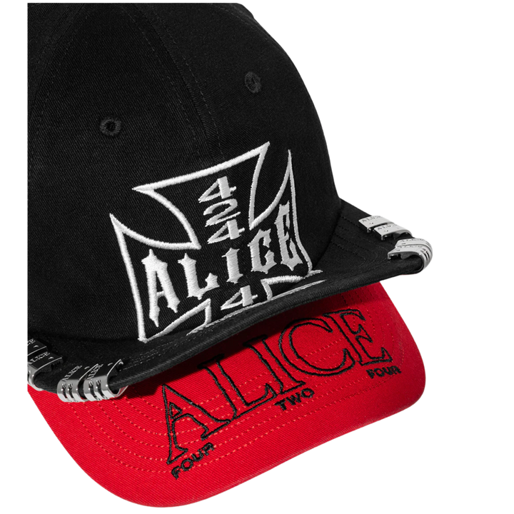 Alice 424 'Black/Red' Double Brim Cap