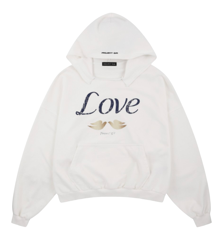 Project G/R 'Love' Membership White Hoodie