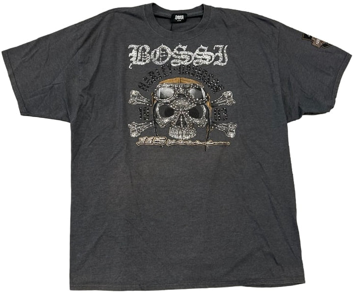 Bossi 'Lakewood, NJ Skull' Rhinestone Vintage Tee