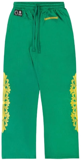 Chrome Hearts 'Green/Yellow' Floral Mesh Pants