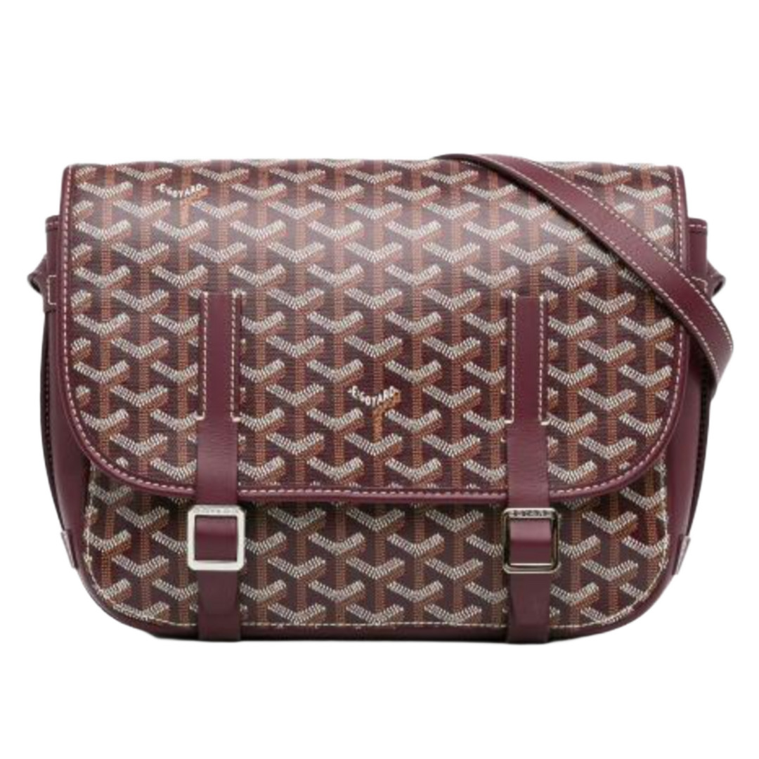 Goyard 'Burgundy Double Strap' Belvedere MM Bag