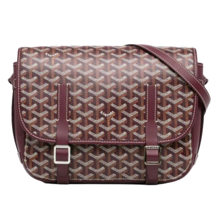 Goyard 'Burgundy Double Strap' Belvedere MM Bag