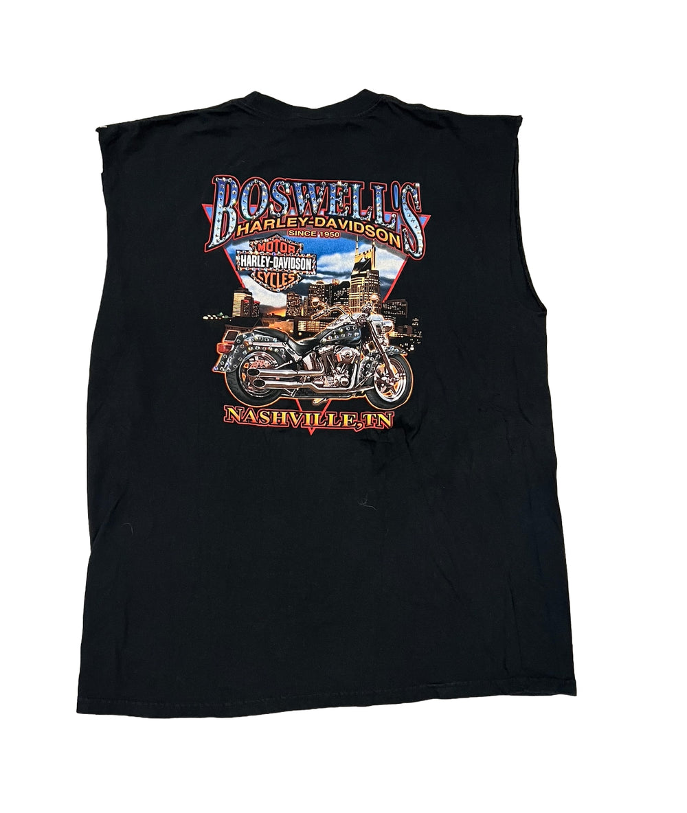 Harley Davidson 'Bosswells' Rhinestone Vintage Cutoff