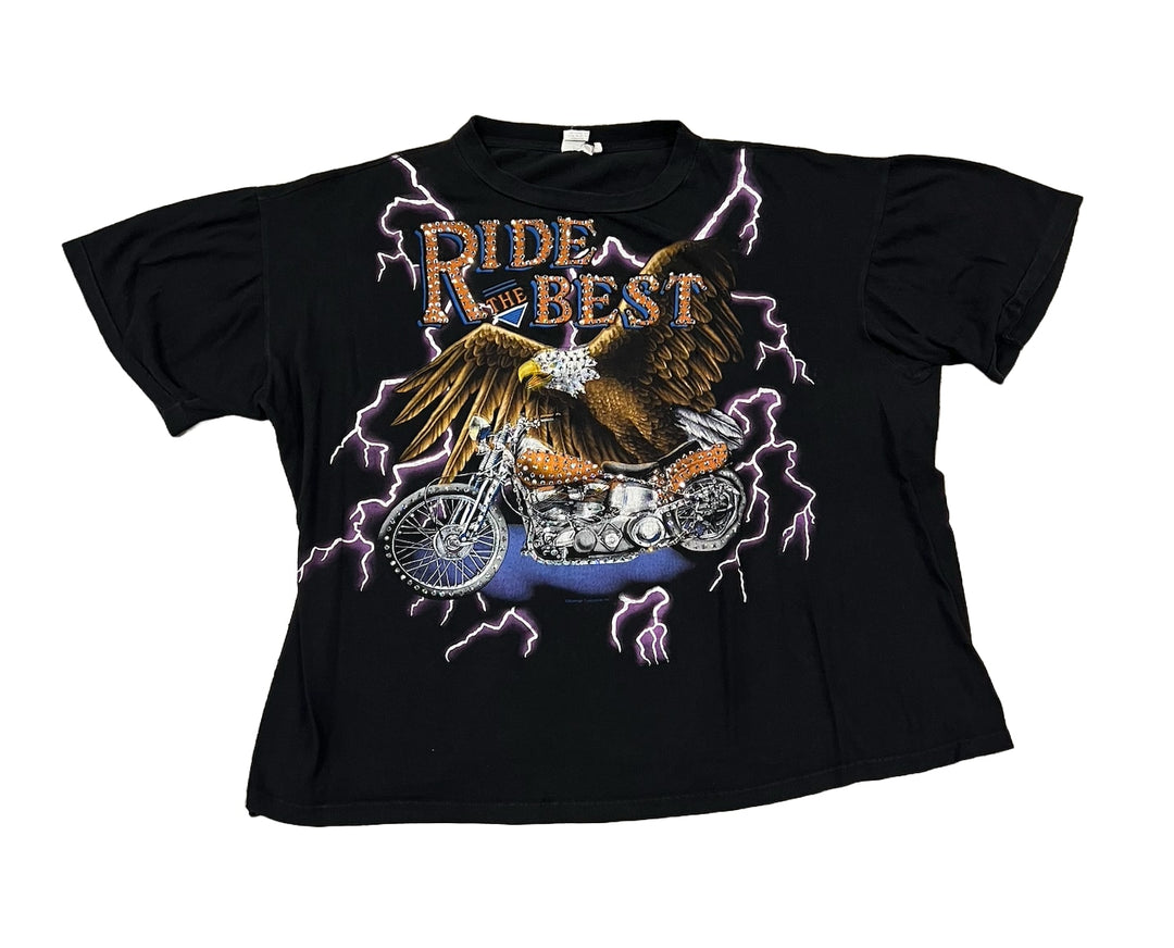 American Thunder 'Ride The Best' Studded Vintage Tee