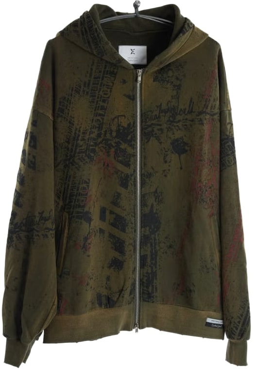 Emotional World 'Green' Afterwar Zip Up Hoodie