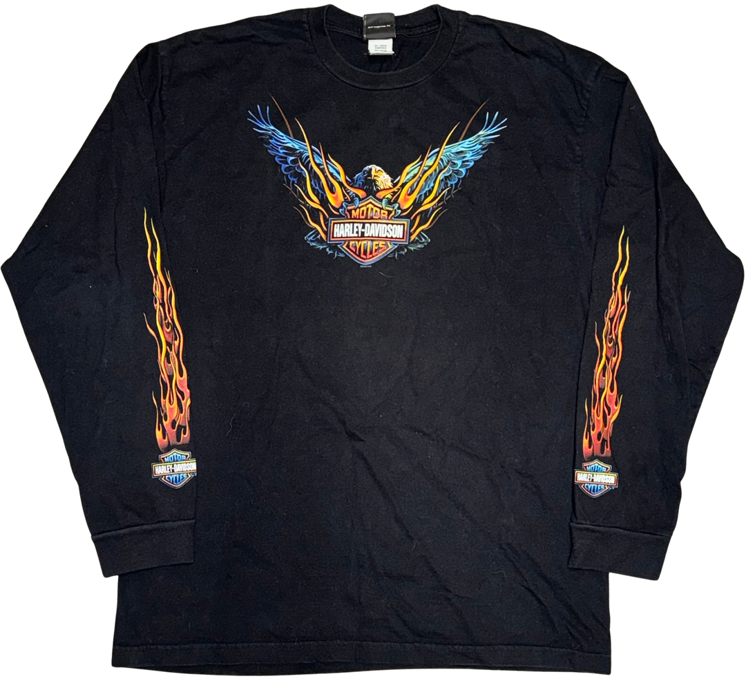 Harley Davidson 'Salem Oregon' Black Vintage Longsleeve Tee