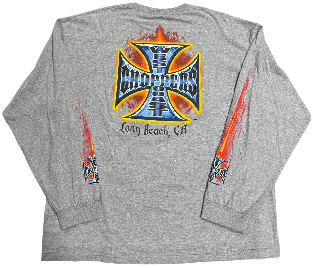 West Coast Choppers 'Long Beach' Grey Vintage Longsleeve