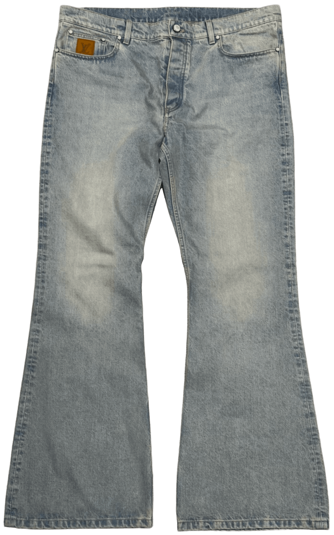 Louis Vuitton 'LV Icons' Blue Flared Jeans