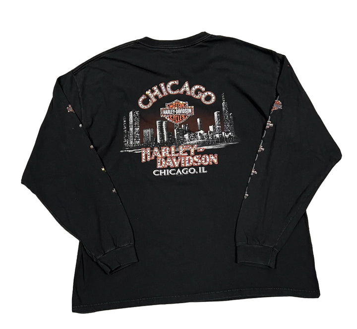 Harley Davidson 'Chicago' Rhinestone Vintage Longsleeve