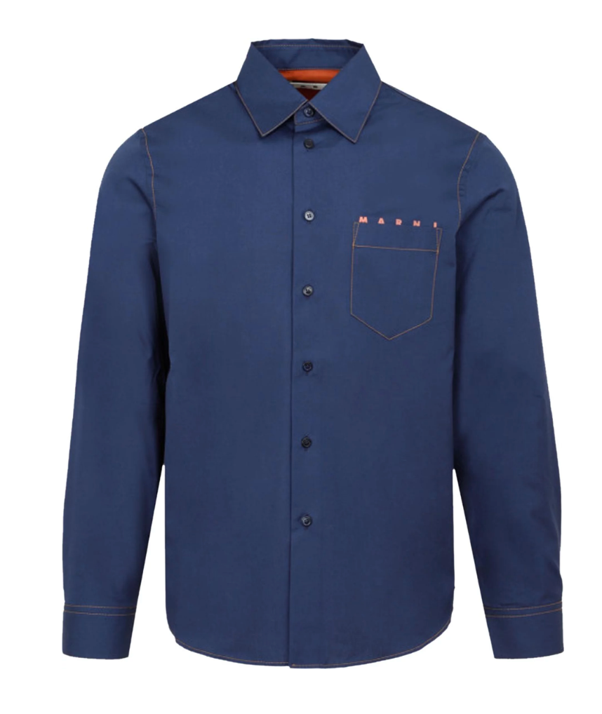 Marni Long-Sleeve Shirt 'Blublack'