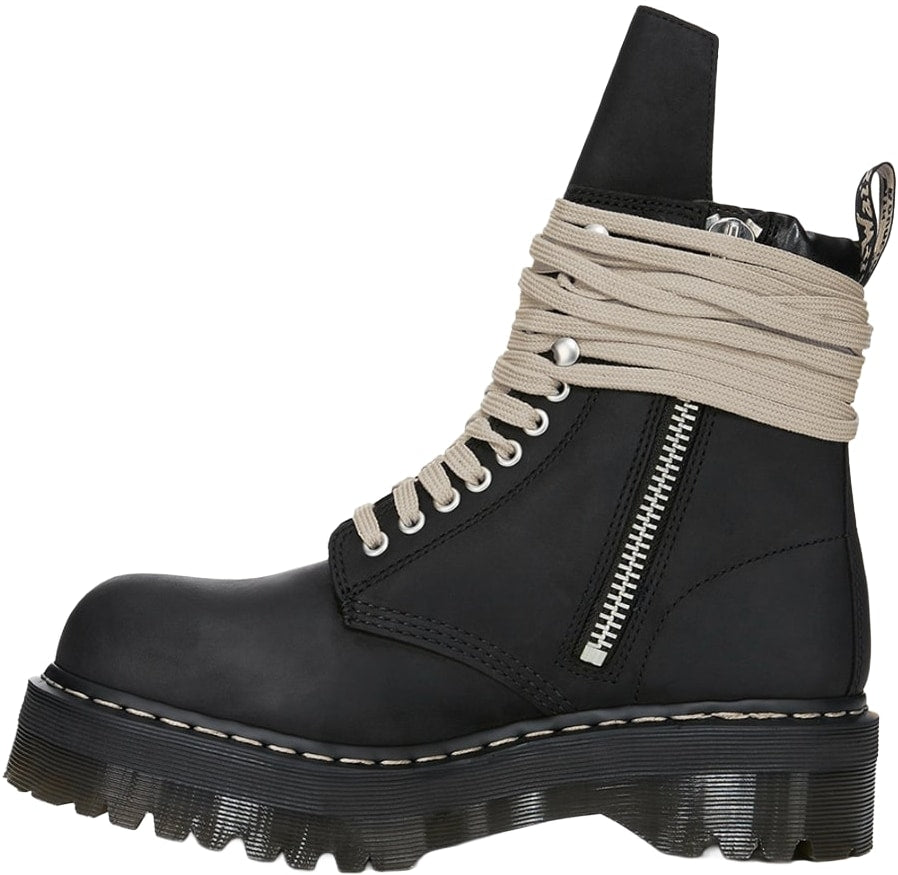 Rick Owens x Doc Martens 'Quad Sole Steel Toe' Black Boots