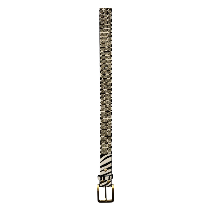 Bossi 'Gold on Zebra' Studded Belt