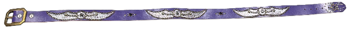 Studded 'Silver Chrome Leather/ Spider Gem' Purple Belt