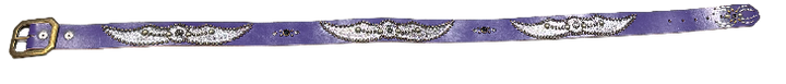 Studded 'Silver Chrome Leather/ Spider Gem' Purple Belt