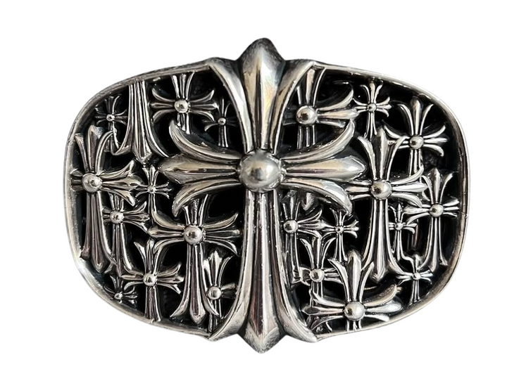 Chrome Hearts 'Cross Cemetery' Silver Buckle