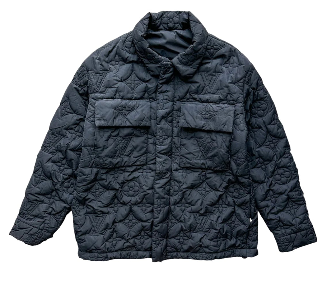 Louis Vuitton 'Navy' Monogram Padded Jacket
