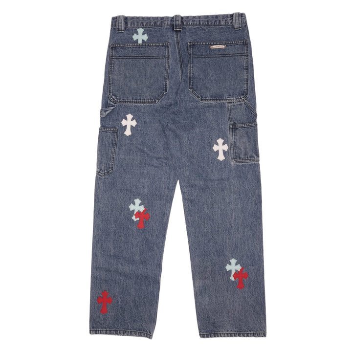 Chrome Hearts Red/White/Blue '18 Patch' Carpenter Jean