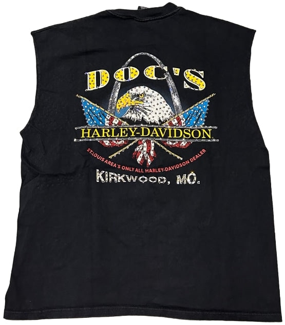 Harley Davidson 'Doc's Bald Eagle' Rhinestone Vintage Tee