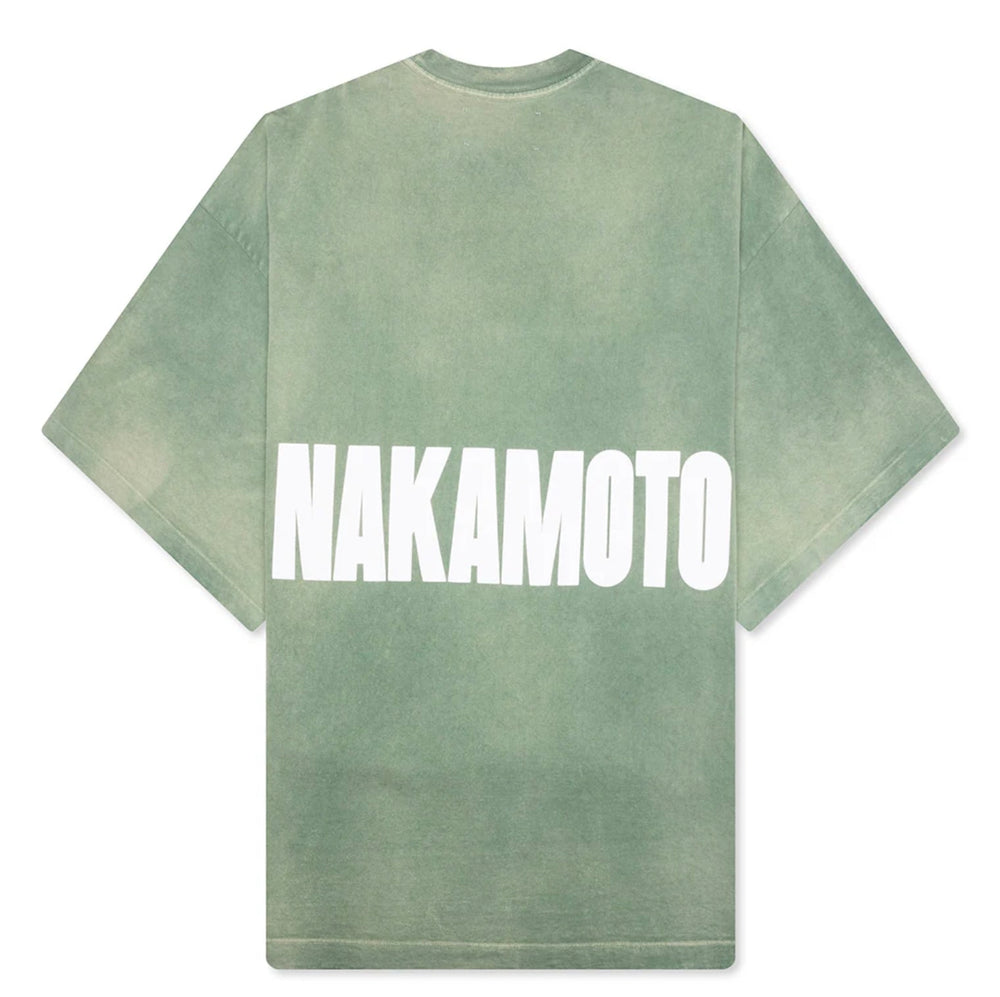 Satoshi Nakamoto 'Impact Logo' Oversized Green Tee