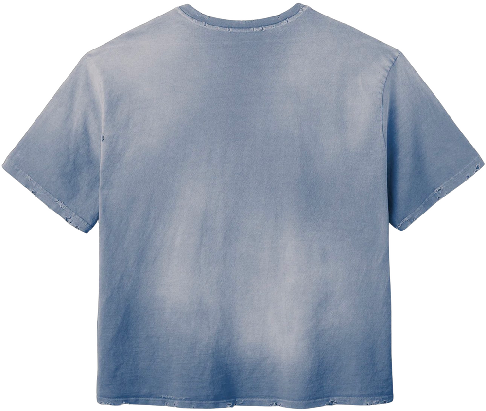 Gold+Vintage Gallery Raspberry Hills 'Distressed Blank' Blue Tee