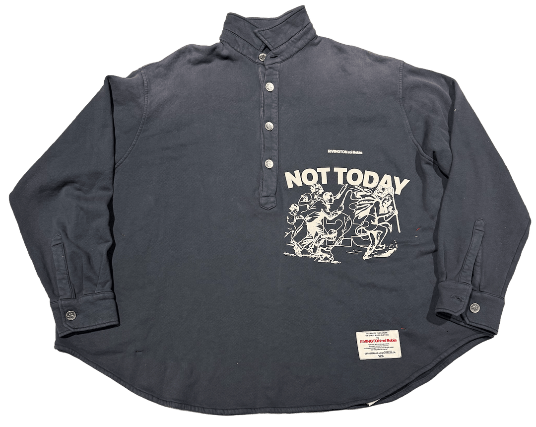 Rivington roi Rebis 'Not Today' Button Up Grey Long Sleeve