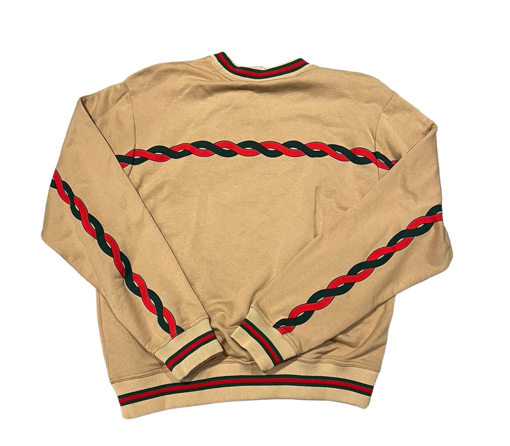 Gucci 'Interlock Logo' Tan Crewneck