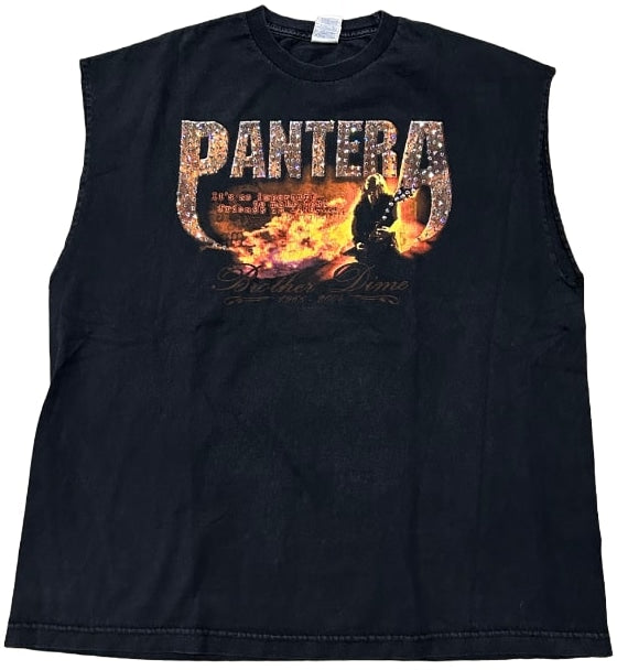 Pantera Brother 'Dime' Rhinestone Vintage Cutoff Tee