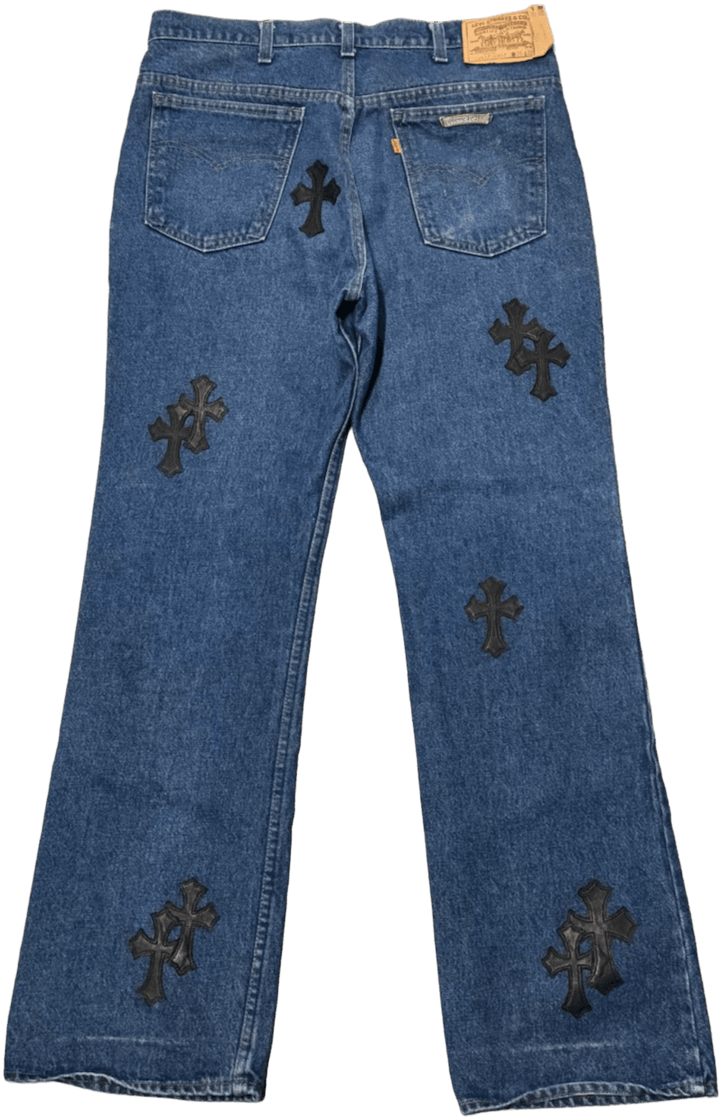Chrome Hearts '20 Patch' Blue Jeans