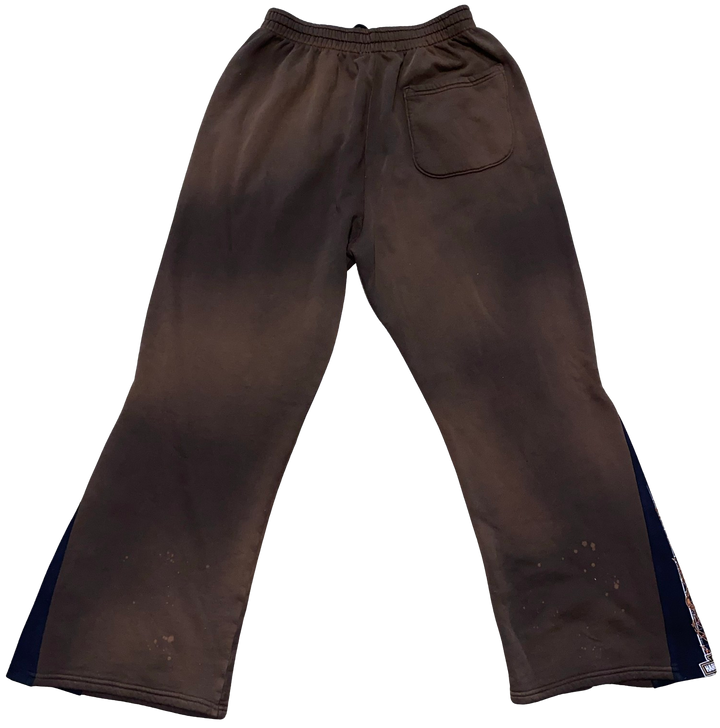 Bossi 'Harley Davidson Flame' Brown Bleached Flare Sweats
