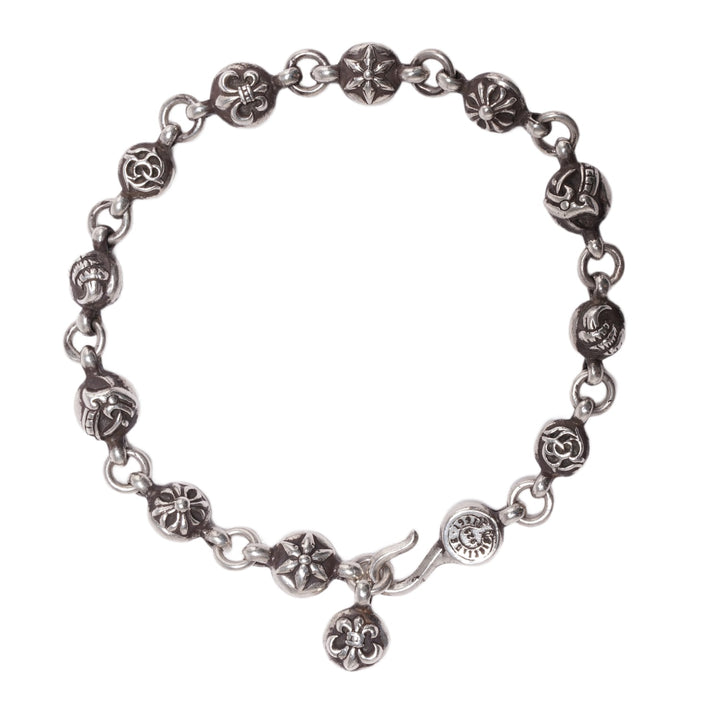 Chrome Hearts 'Multi Ball' Silver 12 Link Bracelet