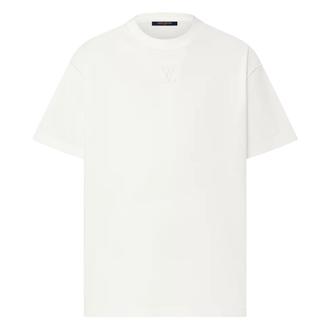 Louis Vuitton 'Embossed Logo' White Tee