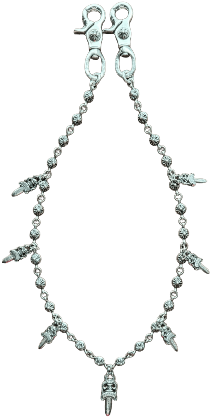 Chrome Hearts 'Dagger Charm' Crossball 26in Wallet Chain