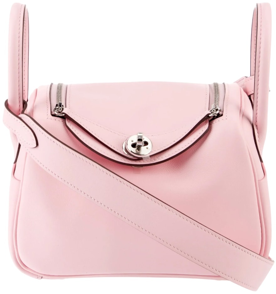 Hermes 'Rose Sakura Pink' Mini Lindy 20 With Palladium Hardware