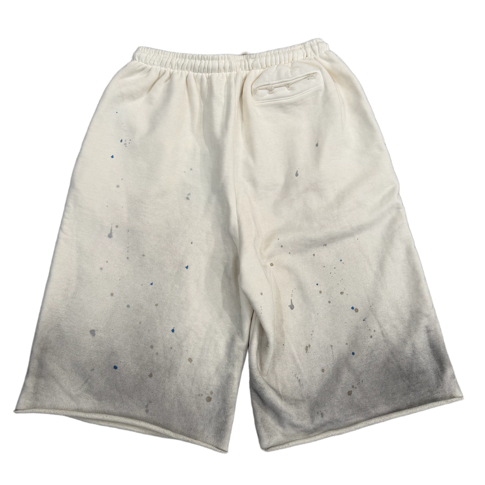 Satoshi Nakamoto 'White' Drifter Studded Sweat Shorts