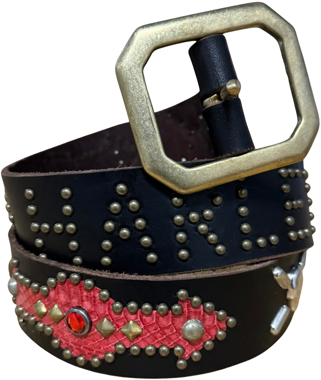 Studded 'Red Snake' Harley Davidson Belt