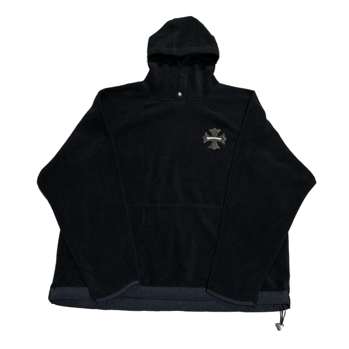 Chrome Hearts 'Leather Patch' Black Fleece Hoodie