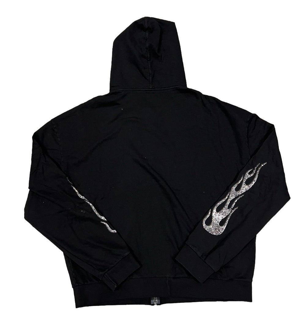 Bossi 'Black and White' Rhinestone Zip-Up