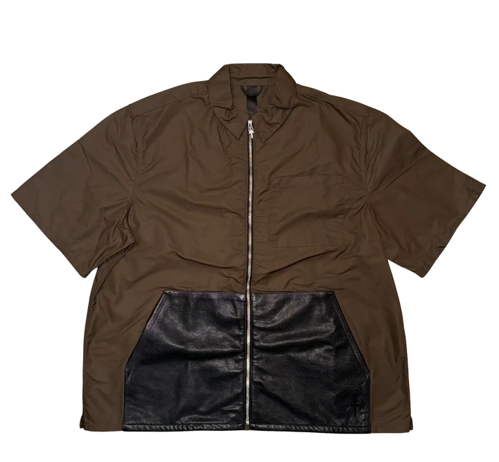 Chrome Hearts 'Brown' Leather Pocket Zip Shirt