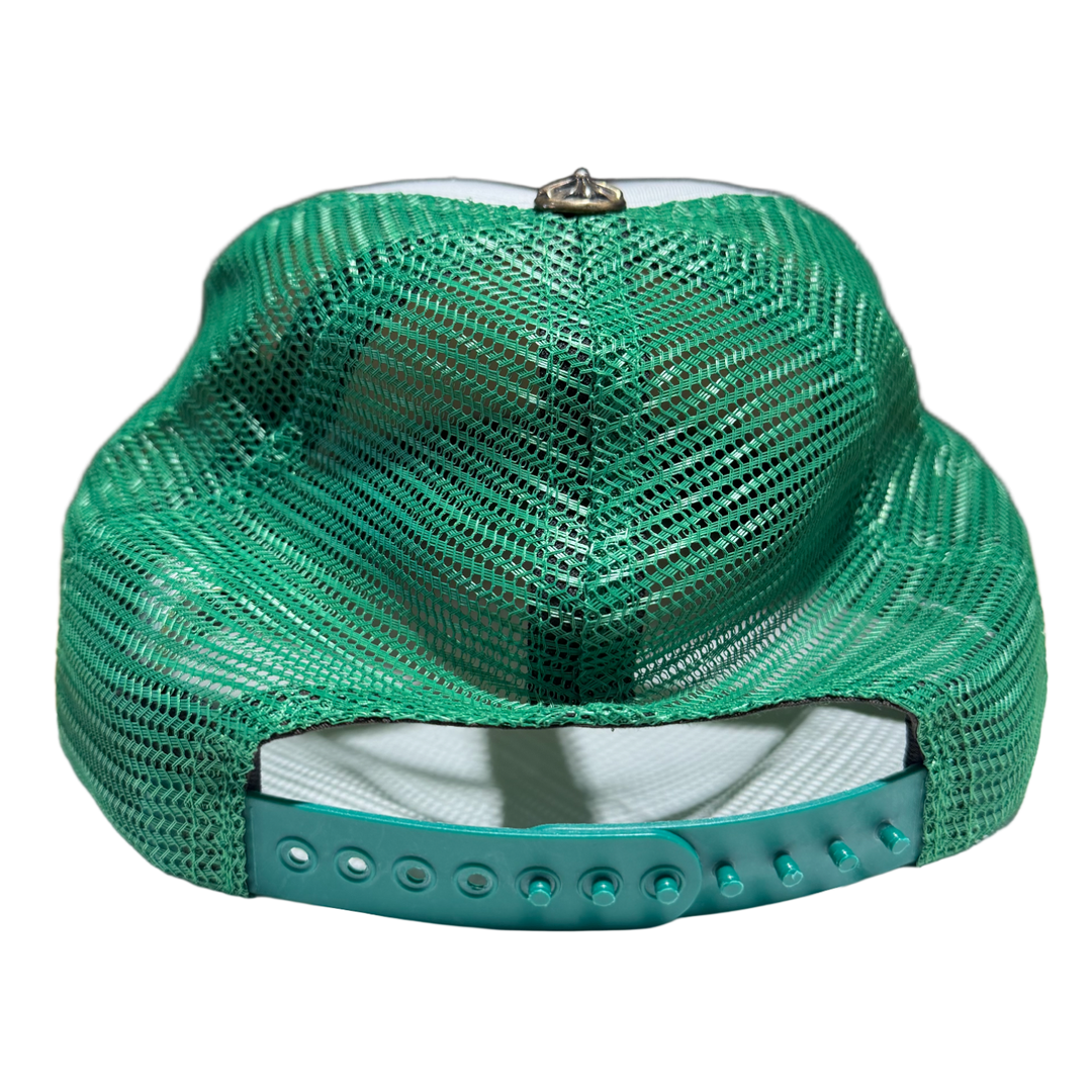 Chrome Hearts CH Hollywood Green/White Trucker Hat