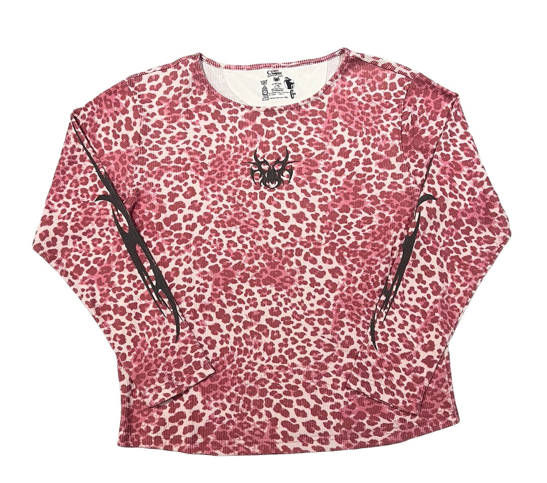 Chew Forever 'Pink Leopard' Thermal Longsleeve
