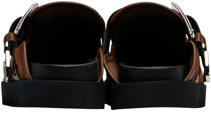 Toga Virilis 'Brown Fur' Studded Loafer