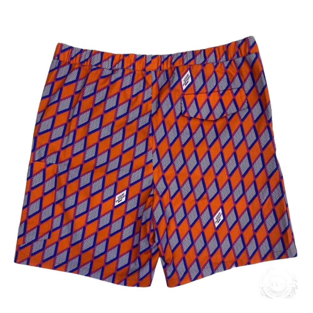 Louis Vuitton 'Orange' Diamond Damier Drawstring Shorts