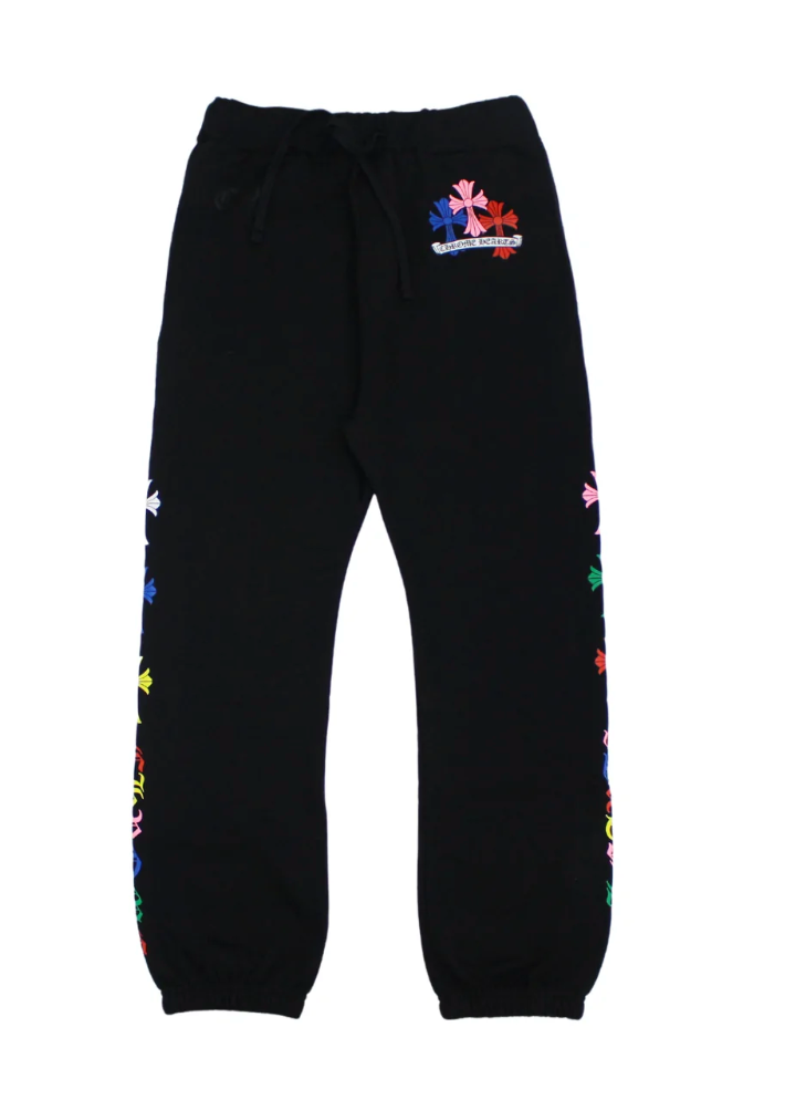 Chrome Hearts Multicolor Cemetery Black Sweatpants
