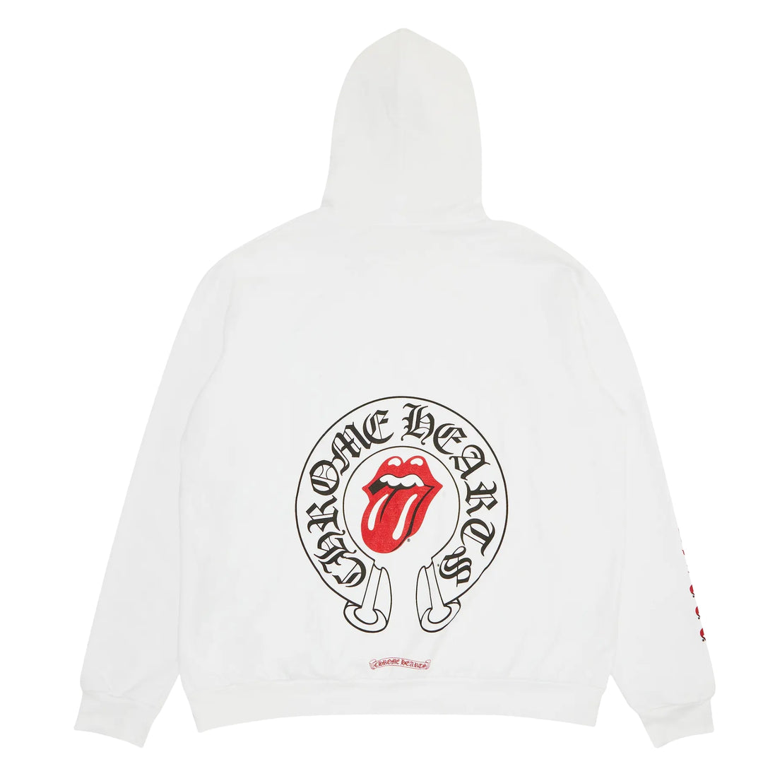 Chrome Hearts 'Rolling Stones' White Hoodie